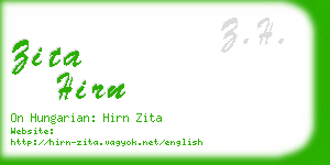 zita hirn business card